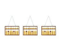 Jnchdghwa 3X 7 Colonne Non-Glissement Pendaison En Bois Boulier Chinois Soroban Outil EDucatif Calculatrice Mathématique pour ETudiant Professeur
