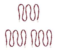Jnchdghwa 3X 7 Pieds Bois Perle Guirlande Ferme Décor à Pays Arbre de Noël Boho Décorations Manteau Tenture Murale Perles de Prière