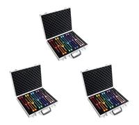 Jnchdghwa 3X Ensemble de Diapason Chakra pour la Guérison, la Thérapie par le Son, Garder le Corps, avec Maillet en Caoutchouc hiffon de Nettoyage et Boîte en Aluminium
