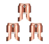 Jnchdghwa 3X Le Bouchon de Bouteille de Champagne or Rose Acier Inoxydable Bouchon Scellant à Champagne Super Puissant Joint Sous Vide Économiseur de Vin RéUtilisable