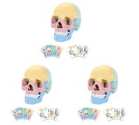 Jnchdghwa 3X ModèLe de Crâne D'Anatomie, Puzzle de Crâne D'Anatomie Humaine, Mini ModèLe de Crâne Humain DéTachable, Enseignement