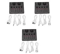 Jnchdghwa 3X V8 Carte Son Ensemble Audio Interface Microphone Externe Direct Carte Son Fonction Bluetooth Fonction pour Ordinateur Pc Téléphone Mobile Chanter Enregistrement