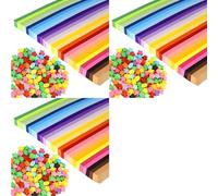 Jnchdghwa 4050 Feuilles de Bandes de Papier Étoiles, 27 Assortiments de Papiers Étoiles de Couleur Lucky Wish, Papier Étoiles Double Face pour Enfants et Adultes