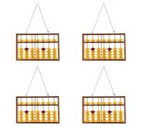 Jnchdghwa 4X 7 Colonne Non-Glissement Pendaison en Bois Boulier Chinois Soroban Outil EDucatif Calculatrice MathéMatique pour ETudiant Professeur