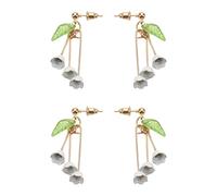 Jnchdghwa 4x Belle Boucle D'Oreille de Fleur de Muguet de la Vallee Pendentif en Gros