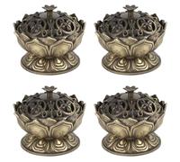 Jnchdghwa 4X Brûleur D'Encens Support D'Encens de Fleur de Encensoir Fait À la Main pour Bouddhiste Décoration de Bureau Maison