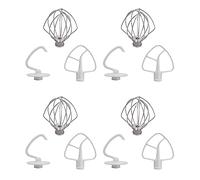 Jnchdghwa 4X Crochet de Pâte K45DH K45B Batteur Plat Enduit K45WW Fouet en Adapté pour Batteur sur Socle avec Bol 4.5Qt 5 QT pour Aide à la Cuisine