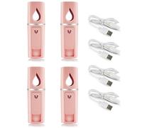 Jnchdghwa 4X Extensions de Cils D'Atomisation Faciale Nano Mister Mini Steamer avec Miroir Rose