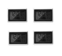 Jnchdghwa 4X Horloge Murale Numérique, Grand ÉCran LCD, A Piles, Température Intérieure, Calendrier, Debout sur Une Table, Snooze sans Rétro-ÉClairage (Argent)