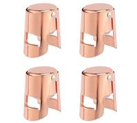 Jnchdghwa 4X Le Bouchon de Bouteille de Champagne or Rose Acier Inoxydable Bouchon Scellant à Champagne Super Puissant Joint Sous Vide ÉConomiseur de Vin Réutilisable
