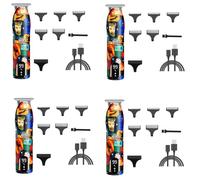 Jnchdghwa 4X Tondeuse à Cheveux de Barbier Rechargeable Graffiti Machine de DéCoupe de Finition ÉLectrique Tondeuse à Barbe Rasoir