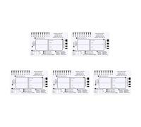 Jnchdghwa 5X Règle en 7 Étapes pour ECG, Règle en 7 Étapes pour L'Interprétation de L'ECG/EKG, Outil D'Analyse et de Mesure Cardiaque et Efficace