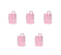 Jnchdghwa 5X Rose Mini Rouleau Voyage Valise Boite de Bonbons Personnalite Creatif Mariage Boite de Bonbons Valise Trolley Boite de Bonbons Jouet Petite Boite de Rangement