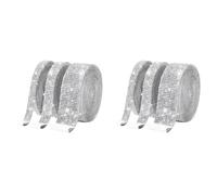 Jnchdghwa 6 Rouleaux de de Diamant Auto-Adhésif en Strass Cristal - Rouleau D'Autocollants en Diamant Scintillant pour Bricolage avec Strass de 2 mm