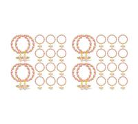 Jnchdghwa 60Pcs Angel Wing Chapelet Chapelet Bracelets BaptêMe Perlé Bracelets pour Femmes Filles GarçOn BaptêMe Faveurs Communion