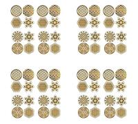 Jnchdghwa 64 Pièces/Ensemble Métal énergie Décor Autocollant Fleur de Vie Fête Des Enfants Cadeaux 7 Chakra Cuivre énergie Tour Orgonite Autocollants