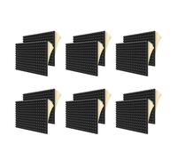 Jnchdghwa 72 PièCes SéRies Panneaux de Mousse InsonoriséS, Panneaux Acoustiques en Forme de Pyramide de 2 Pouces X 12 Pouces X 12 Pouces pour Mur, Studio, Maison et Bureau