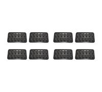 Jnchdghwa 8 Paquets de Marmite Antiadhésive Madeleine, Moule de Cuisson 12 avec Plaque de Cuisson pour Gâteaux Shell Plateau Antiadhésif au Chocolat, Utilisés pour Cuisson au Four Noir