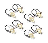 Jnchdghwa 8 Pièces 50MM Pickup Piezo Amplificateur Précâblé à Transducteur avec 6,35 mmSortie Jack pour Guitare Acoustique Ukulele Boîte à Cigares Guitare