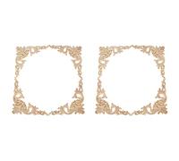 Jnchdghwa 8 Pièces Séries Bois Sculpté Moulures Coin Onlay Applique Style Européen Classique Meubles Décor à 20X20 cm