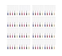 Jnchdghwa 80 Pièces Séries Acrylique Blanc Clair Brioclage Inachevé Mini Marqueurs de Livres avec Des Glands Colorés pour Brioclage Artisanat Ornements