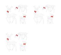Jnchdghwa 9 Pièces à la Main Fer ArtElk Cerf Noël Décor de Jardin et LED Lumière Glitter Glitter Renne de Noël Maison en Plein Air Cour Décor