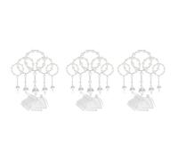 Jnchdghwa 90 Pièces BaptêMe Acrylique Chapelet Perles Mini Chapelets avec en Organza pour la Communion BaptêMe Party Faveurs
