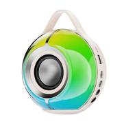 Jnchdghwa Bluetooth Activé RVB Haut-Parleur Portable Barbaire Stéréo sans sans avec des Lumières pour Le Bureau à Domicile pour la Voiture en Plein Air Camping White