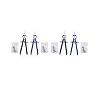 Jnchdghwa Boussole Professionnelle avec Serrure, Boussole pour la Géométrie, Boussole D'Arc de Ressort de 6 Pouces, Précision Boussole Math, de Dessin, Boussole Dessin (4 Pièces)
