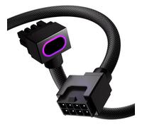 Jnchdghwa Câble PC CPU8PIN ARGB avec 5 V 3 Broches, Câble D'Extension à Angle Droit de 90 Degrés 18 AWG pour Cartes Mères, Connecteurs Mâles vers Femelles A