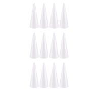 Jnchdghwa CôNes d'arbre en Mousse pour Bricolage, Fournitures d'art en PolystyrèNe Blanc (4,5 X 13,5 Po, Paquet de 12)