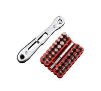 Jnchdghwa de Mini-Clés à Cliquet 34 en 1, Embouts Torx Hexagonaux en Acier à 36 Dents, Tournevis Non Électrique à Double Sens pour Outils Industriels de Bricolage