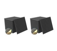 Jnchdghwa Lot de 24 Mousses Acoustiques en Mousse Pyramidale Auto-AdhéSives, Isolation Phonique, Absorbeur de Son pour Studio de Son, Bureau, ÉTude, Maison