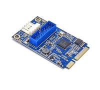 Jnchdghwa Mini PCIe Adaptter Card USB 3.0 Extension 19 Broches Mini PCI-E Interface 5 Gbps Compatibilité pour 7/8/10 / Linux Systems Win