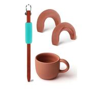 Jnchdghwa Outil de Raclage pour la Poterie, Outil de Fabrication de Poignées, Sculpture, Modélisation de Formes pour Tasse, Mug, Ustensile, Vase, Découpeurs D'Argile B.