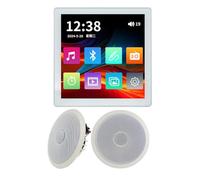 Jnchdghwa Panneau de Commande Audio D'Amplificateur Mural Bluetooth à Écran Tactile avec Radio FM TF Système de Haut-Parleurs de Plafond Stéréo Intégrés