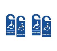 Jnchdghwa Panneau Stationnement Personnes Handicapées 3,5 X 8,5 Pouces, Cintre, Permis Stationnement Personnes Handicapées, 4 Pièces, Étiquette Stationnement Réservée Aux Fauteuils Roulants