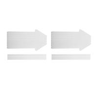 Jnchdghwa Panneaux de Cour en Forme de FlèChe Vierge avec Piquets, Paquet de 10 Panneaux de Cour Directionnels Vierges Blancs de 17 X 6 Pouces pour Mariage, Panneaux de Cour en FlèChe