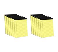 Jnchdghwa Paquet de 12 Blocs-Notes Jaunes 8,5 X 11,75 Pouces Bloc-Notes D'Écriture à Lignes Étroites Blocs-Notes en Papier Jaune Bloc-Notes Ligné Universitaire