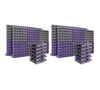 Jnchdghwa Paquet de 48 Panneaux Acoustiques, Panneaux de Mousse Insonorisés, Cales D'Insonorisation de Studio, Mur Réduisant le Bruit en Mousse, pour Studio de Musique, Etc.