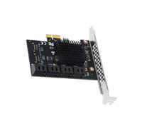 Jnchdghwa PCIE to 8-Port Expansion Carte PCI Express X1 à SATA3 Contrôleur Multiplier Riser Adaptateur pour SSD/HDD pour L'Exploitation