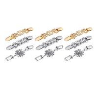 Jnchdghwa Pinces pour Châle Chandail 9 Pièces Robes Clip Cardigan Broche Collier Vintage Clips Des Chemises pour Les Femmes et Les Filles