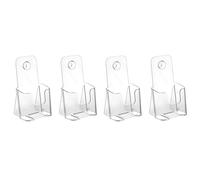 Jnchdghwa Porte-Brochures en Acrylique, Design à Dos Incliné, Présentoir Transparent, Support de Table en Plastique, Support de Panneau, Lot de 4