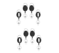 Jnchdghwa Porte-CléS Extensible, Lot de 8 Bobines de Badge D'Identification avec Sangle en Vinyle et Porte-CléS, Cordon Extensible, Mousqueton