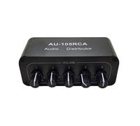 Jnchdghwa pour Amplificateur de Puissance Compatible, Répartiteur Audio Stéréo 5CH, Mélangeur Audio 1 Entrée 5 Sorties, Répartiteur Audio Actif, Prise EU.