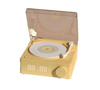 Jnchdghwa Smart Home Stéréo Stéréo de Haute Qualité Retro Rétro Vinyle Wireless Bluetooth Horloge de Haut-Parleurs Portable Portable Record Player Blanc