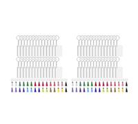 Jnchdghwa Sublimation Keychain Blanks Bulk 240Pcs Keychain Blanks Set avec Rectangle Sublimation Blanks, pour DIY Keychain Crafting