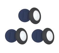 Jnchdghwa Support de Collier de Chat, pour Support de Collier de Chat Air Tag Compatible avec Le Traqueur GPS, Lot de 6 Housses de Protection Noir et Bleu