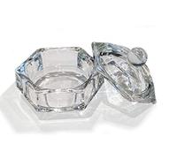 JND Petit plat professionnel en acrylique liquide monomère + couvercle en verre pour nail art (hexagon)