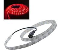 JnDee Bande LED flexible Rouge 1 m étanche compatible variateur d'intensité, 100 cm 1 m 60 LED SMD, 12 V Idéal pour les jardins, maisons, les aquariums, les voitures, etc.